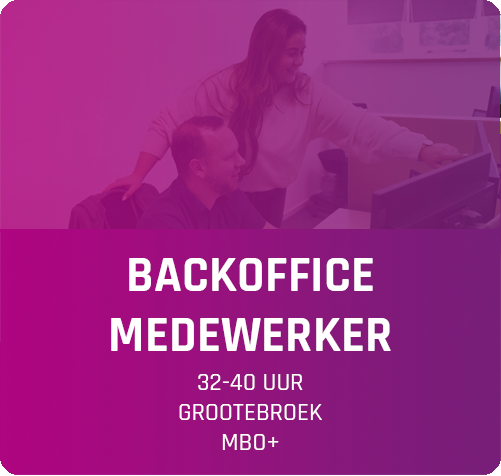 back office medewerker enra grootebroek vacature